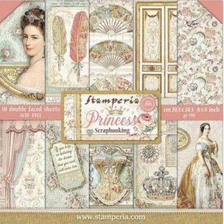 Stamperia 8x8 Mini Scrapbooking Pad - Princess