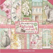 Stamperia 8x8 Mini Scrapbooking Pad - Orchids and cats