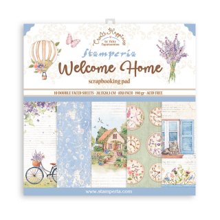 Stamperia 8x8 Mini Scrapbooking Pad - Create Happiness - Welcome Home
