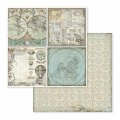 Stamperia 12x12 Scrapbooking Paper Pad Maxi - Voyages Fantastiques