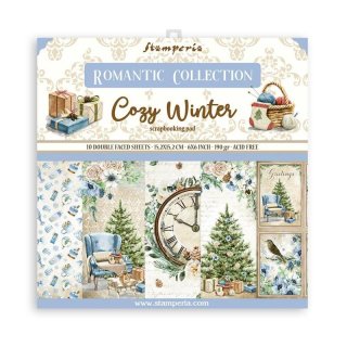 Stamperia 6x6 Paper Pad - Romantic Collection Cozy Winter