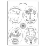 Stamperia A5 Soft Mould - Create Happiness Welcome Home - Plates
