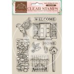 Stamperia 14x18cm Acrylic Stamp - Create Happiness - Welcome Home - Birds