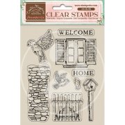 Stamperia 14x18cm Acrylic Stamp - Create Happiness - Welcome Home - Birds