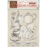 Stamperia 14x18cm Acrylic Stamp - Create Happiness - Welcome Home - Cups