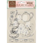 Stamperia 14x18cm Acrylic Stamp - Create Happiness - Welcome Home - Cups