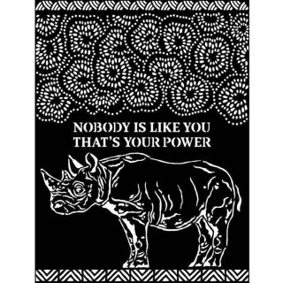 Stamperia 20x25cm Thick Stencil - Savana Rhino
