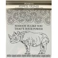 Stamperia 20x25cm Thick Stencil - Savana Rhino