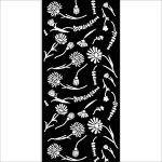 Stamperia 12x25cm Thick Stencil - Create Happiness Welcome Home - Flowers