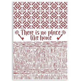 Stamperia G Stencil 21x29.7cm - Casa Granada There Is No Place Like Home
