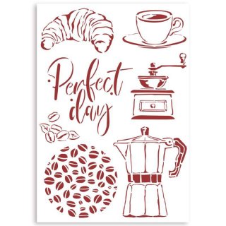 Stamperia G Stencil 21x29.7cm - Casa Granada Coffee