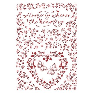 Stamperia G Stencil 21x29.7cm - Provence Home Is Where The Heart Is