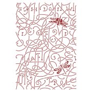 Stamperia G Stencil 21x29.7cm - Romantic Garden House Dragonfly