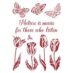 Stamperia G Stencil 21x29.7cm - Romantic Garden House Tulips