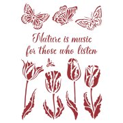 Stamperia G Stencil 21x29.7cm - Romantic Garden House Tulips
