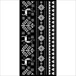 Stamperia 12x25cm Thick Stencil - Christmas Border Deer