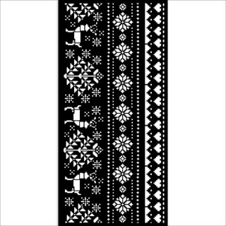 Stamperia 12x25cm Thick Stencil - Christmas Border Deer