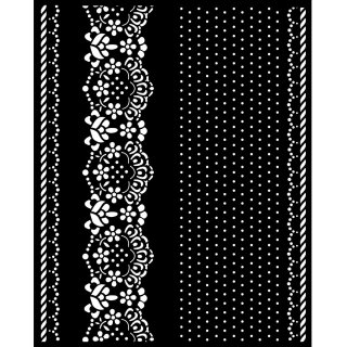 Stamperia 20x25cm Thick Stencil - Sunflower Art - Borders and Lace