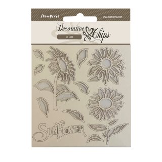 Stamperia 14x14cm Decorative Chips - Sunflower Art