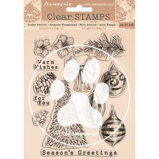 Romantic Christmas 14x18cm Acrylic Stamp