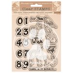 Stamperia 14x18cm Acrylic Stamp - Cozy Winter Numbers and Animals