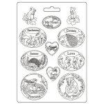 Stamperia A4 Soft Mould - Woodland Oval Plates