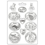 Stamperia A4 Soft Mould - Woodland Oval Plates