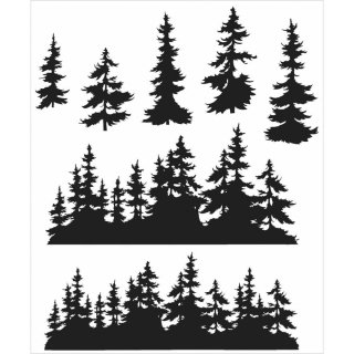 Tim Holtz Cling Stamps - Tree Line