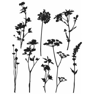 Tim Holtz Cling Stamps - Wildflowers