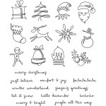 Tim Holtz Cling Stamps Large Set - December Doodles