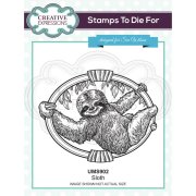 Sue Wilson Pre-cut Rubber Stamp - Safari Collection - Sloth