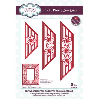 Sue Wilson Craft Die - Festive Collection - Poinsettia Adjustable Frame