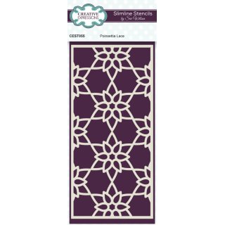 Sue Wilson Slimline Stencil - Poinsettia Lace