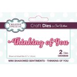 Sue Wilson Craft Die - Mini Shadowed Sentiments - Thinking of You