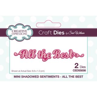 Sue Wilson Craft Die - Mini Shadowed Sentiments - All the Best