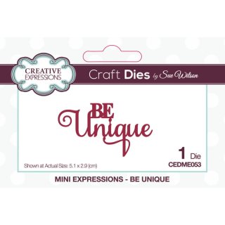 Sue Wilson Craft Die - Mini Expressions - Be Unique