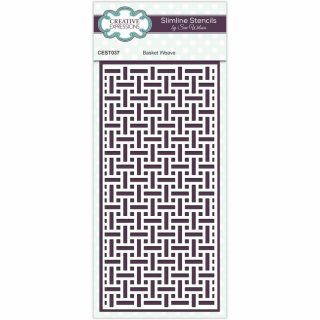 Sue Wilson Slimline Stencil - Basket Weave