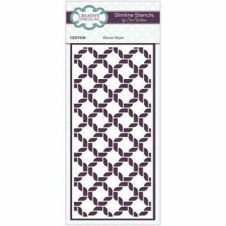 Sue Wilson Slimline Stencil - Woven Rope