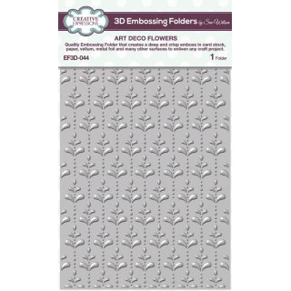Creative Expressions 3D Embossing Folder - Art Deco Flowers