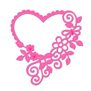 Sweet Dixie Die - Floral Heart Frame