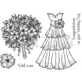 Sweet Dixie Wedding Collection Clear Stamp - Wedding Dress