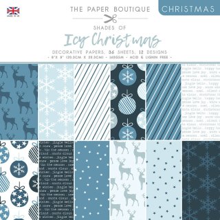 The Paper Boutique Shades of Icy Christmas - 8x8 Paper Pad