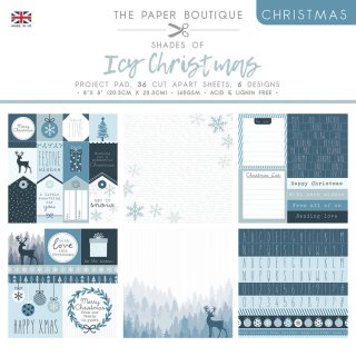 The Paper Boutique Shades of Icy Christmas - 8x8 Project Pad
