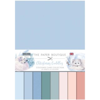 The Paper Boutique Christmas Cuddles A4 Coloured Card Collection
