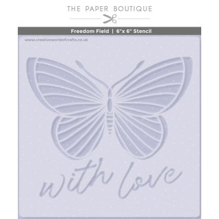 The Paper Boutique 6"x 6" Stencil - Freedom Field