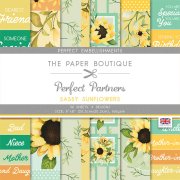 The Paper Boutique Perfect Partners - Sassy Sunflowers 8x8 Inch Embellishments Pad