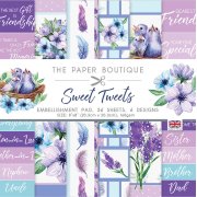 The Paper Boutique Sweet Tweets 8x8 Embellishments Pad