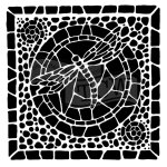 The Crafter's Workshop 6x6 inch Stencil - Winged Mosaic