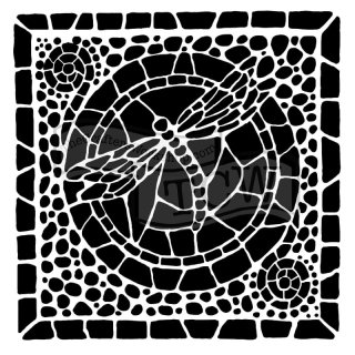The Crafter's Workshop 6x6 inch Stencil - Winged Mosaic