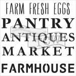 The Crafter's Workshop 6x6 inch Stencil - Rustic Signs